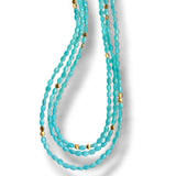 Amazonite Triple Strand Necklace 36”