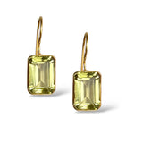 Lemon Citrine Emerald Cut Earring