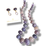 Purple Jade Doublet Earring