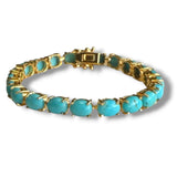 Pristine Turquoise Tennis Bracelet