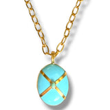 Howlite Turquoise Criss Cross Necklace