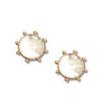 Pearl Pinwheel Stud Earring