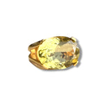 Faceted Maxi Cocktail Ring, Lemon Citrine