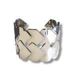 Sterling Silver Checkered Cuff