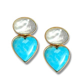 Turquoise Heart Earring