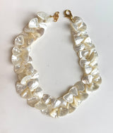 Mother of Pearl Fan Necklace