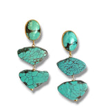 Tiered Turquoise Earrings