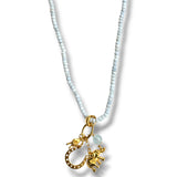 Blue Opal Charm Necklace