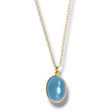 Aquamarine Cabochon Necklace