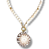 Corneola and Shell Necklace
