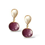 Pearl Ruby Drop Earring