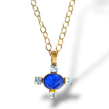 Blue Topaz Lapis Doublet Enhancer