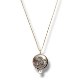 Carved Pearl Guardian Angel Necklace