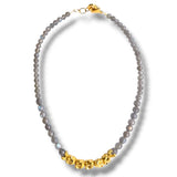 Labradorite and Gold Nugget Necklace