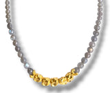 Labradorite and Gold Nugget Necklace