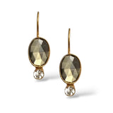 Pyrite Doublet Midi Earring