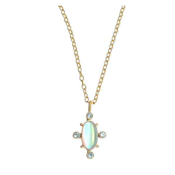 Petite Luminite Blue Topaz Necklace