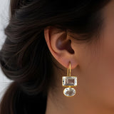 Double Topaz Midi Earring