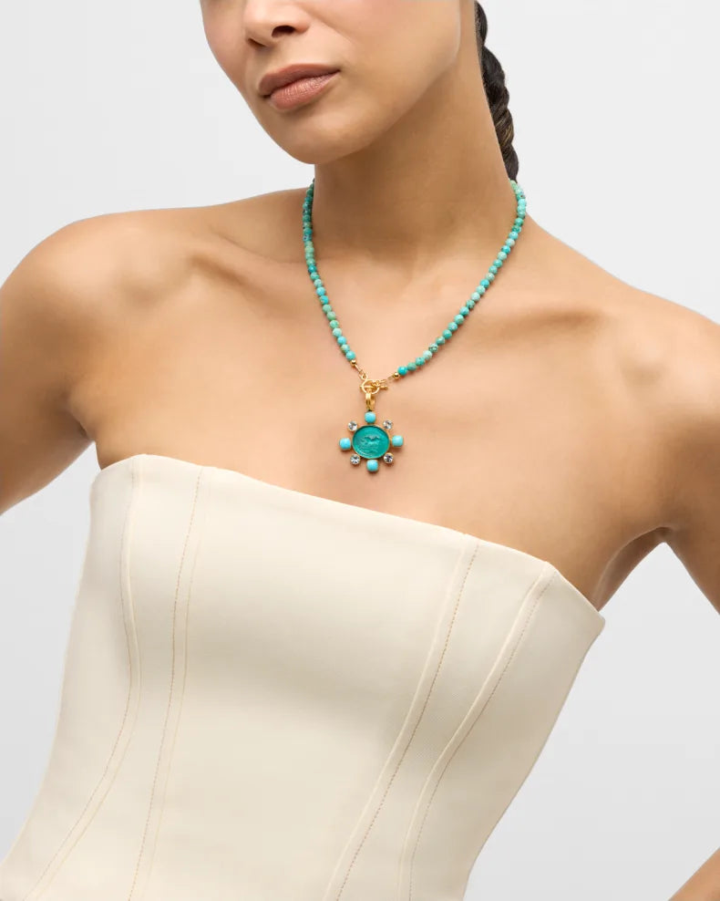 Turquoise Intaglio Necklace