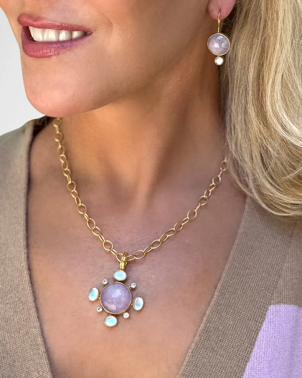 Kunzite Pearl Necklace