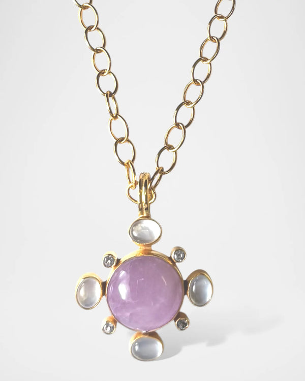 Kunzite Pearl Necklace