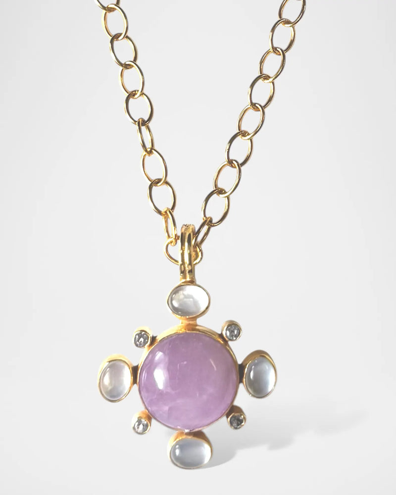 Kunzite Pearl Necklace