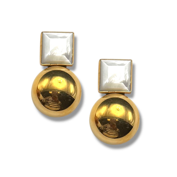 Pearl Ball Earring
