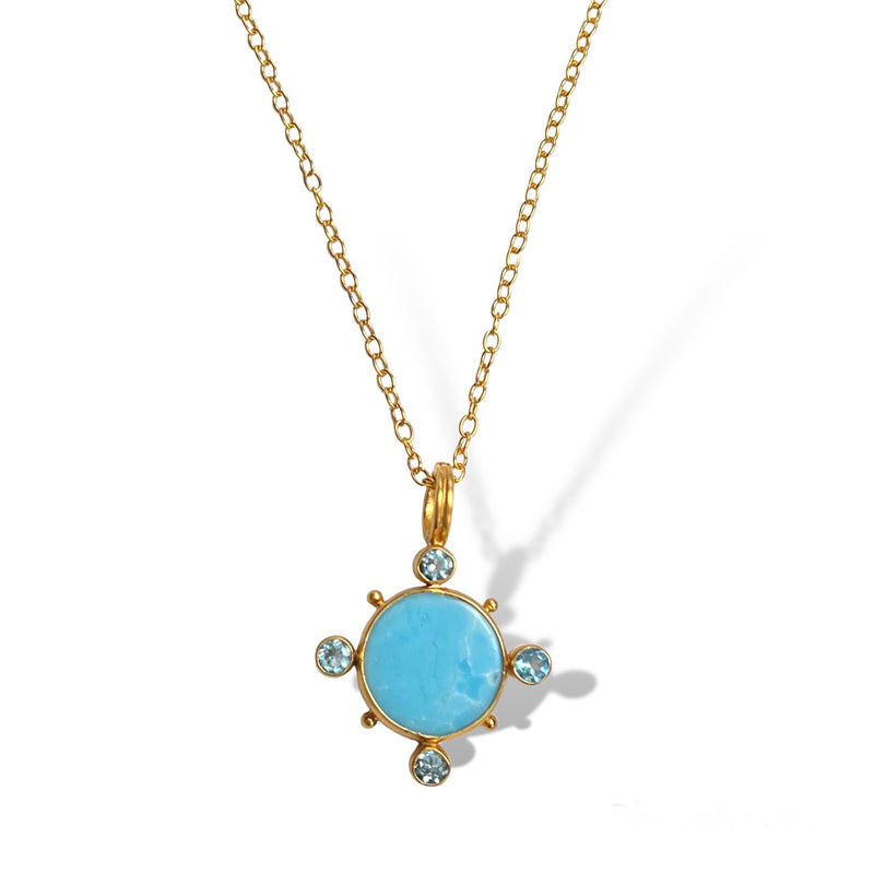 Aqua Terra Blue Topaz Necklace