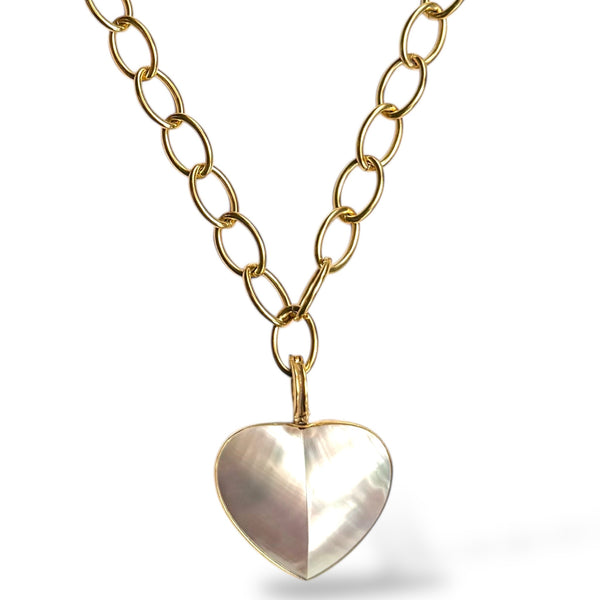 Mother of Pearl Heart Necklace