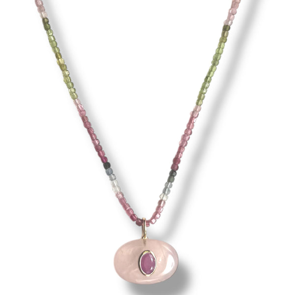 Pink Tourmaline Necklace