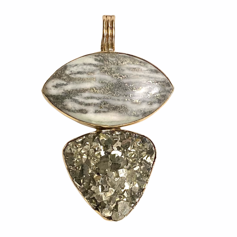 Pyrite Dolomite Collar Necklace