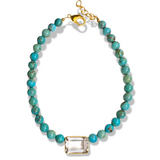 Turquoise + Emerald Cut Necklace