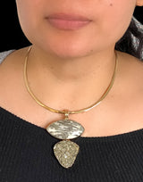 Pyrite Dolomite Collar Necklace