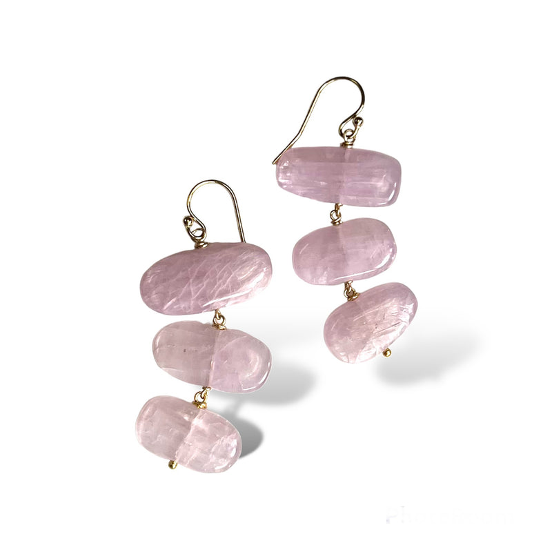 Kunzite Freeform Earring