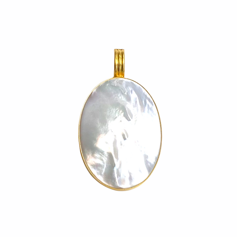 Mother of Pearl Oval Pendant