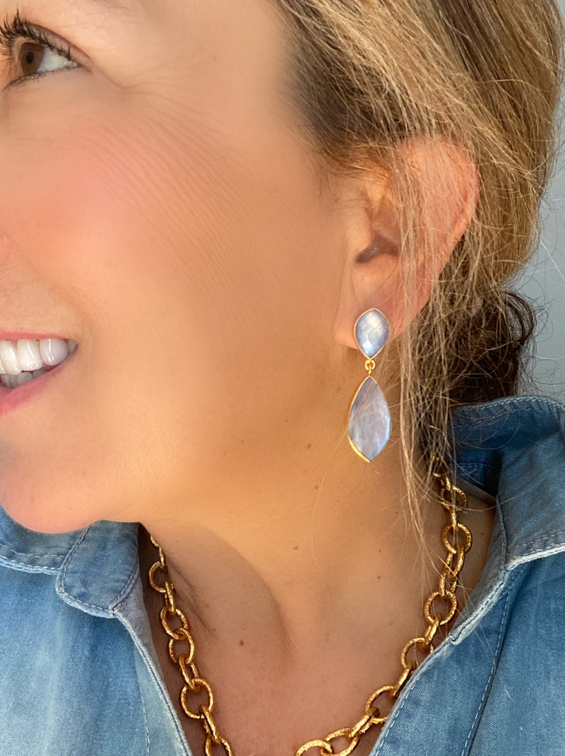 Very Peri Shield Earrings