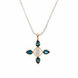 London Blue Topaz and Pearl Pendant
