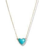 Petite Turquoise Heart Necklace