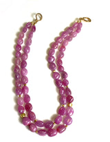 DMD Fine -Pink Sapphire Multi Strand Necklace