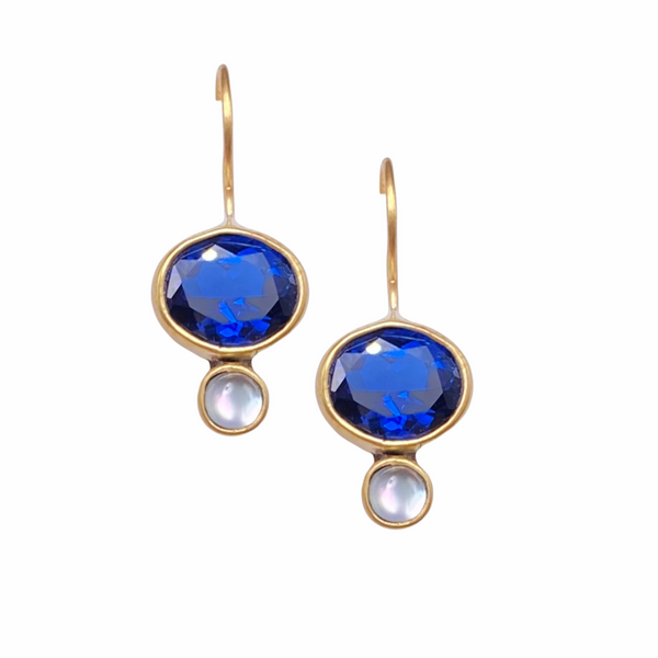 Sapphire and Doublet Earring
