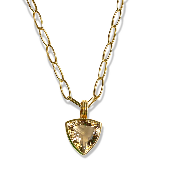 DMD Fine - Brazilian Citrine Trillion Pendant