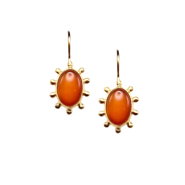 Carnelian Pinwheel Earring