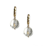 Hoop Ball Drop Earring, 4 gemstone options