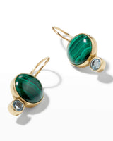 Malachite and Blue Topaz Middle Earring